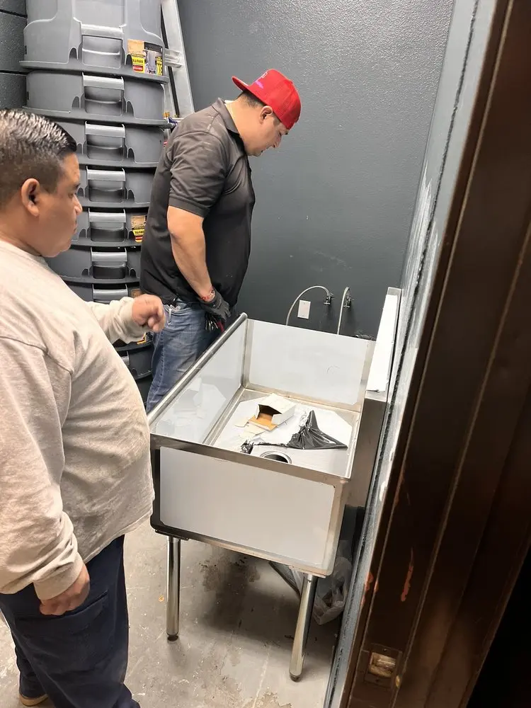 Commercial plumbing and sink installation in Williamsburg